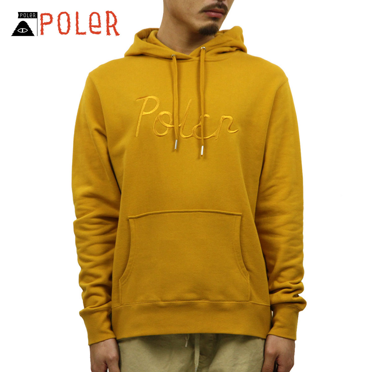 �ݡ��顼 �ѡ����� ��� ��������Ź POLER �ץ륪���С��ѡ�����  LINDEN EMBROIDERED HOODIE 55200060-MUS MUSTARD A79B B1C C1D D5E E12F