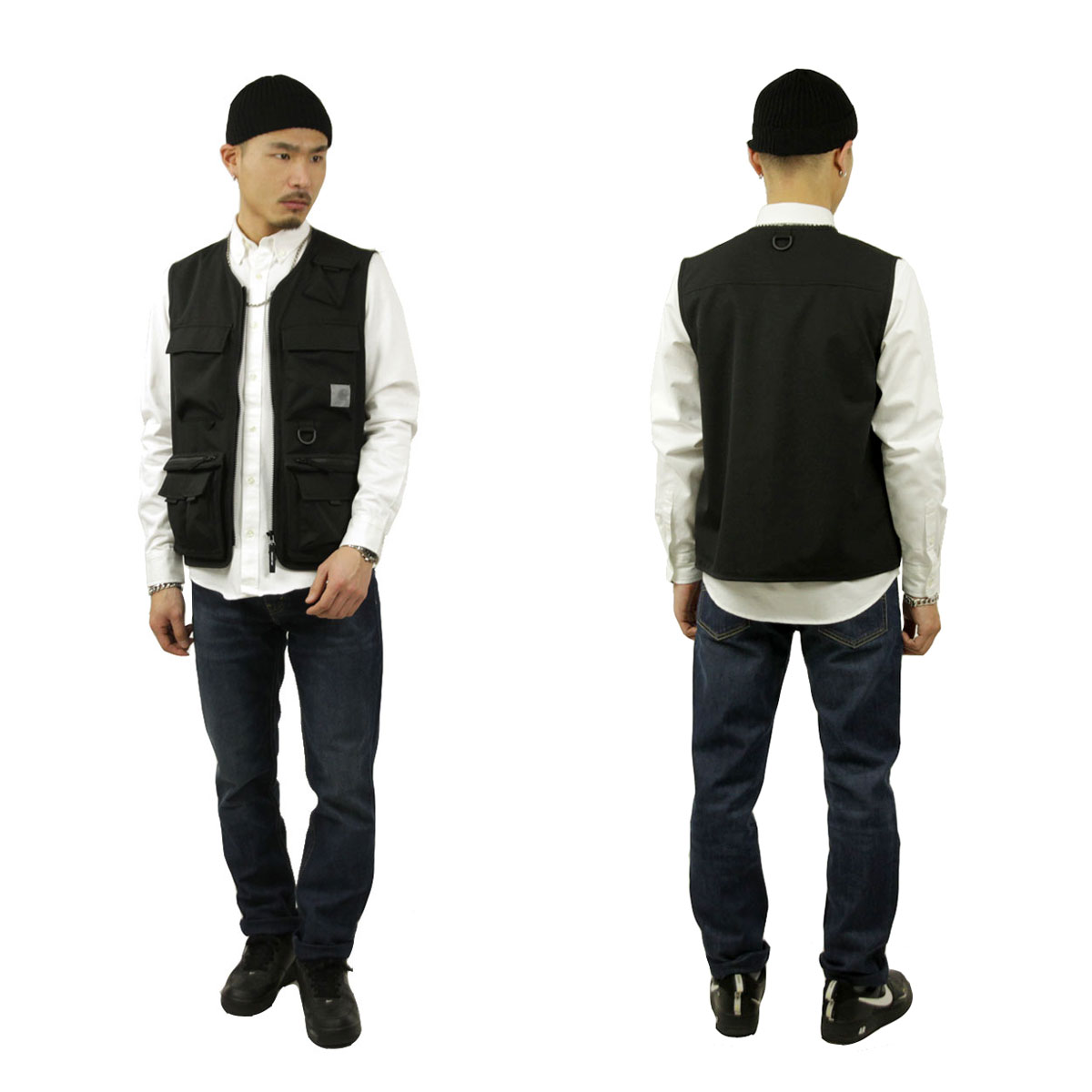 �����ϡ��� �٥��� ��� ��������Ź CARHARTT WIP �ե��å��󥰥٥��� �ߥ꥿�꡼�٥��� ELMWOOD VEST BLACK I026023 89XX AB0B B1C C1D D4E E13F