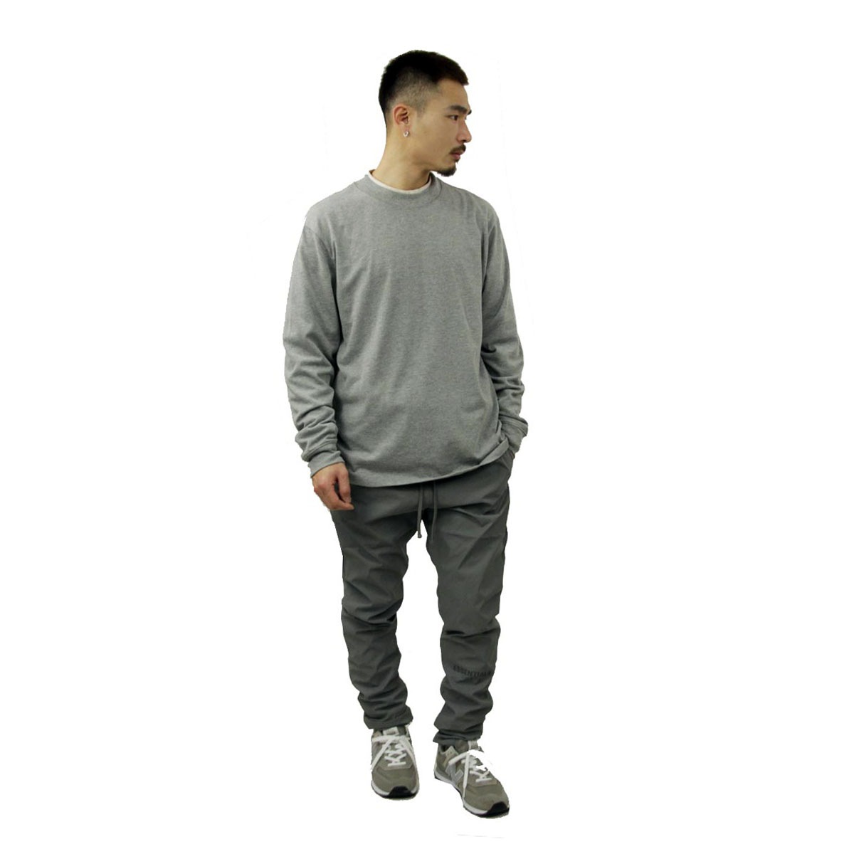 ե֥å T   FEAR OF GOD å󥷥륺 ĹµT T Хåץ 롼ͥå FEAR OF GOD ESSENTIALS LONG SLEEVE T-SHIRT DARK HEATHER OATMEAL AA5B B1C C1D D2E E02F