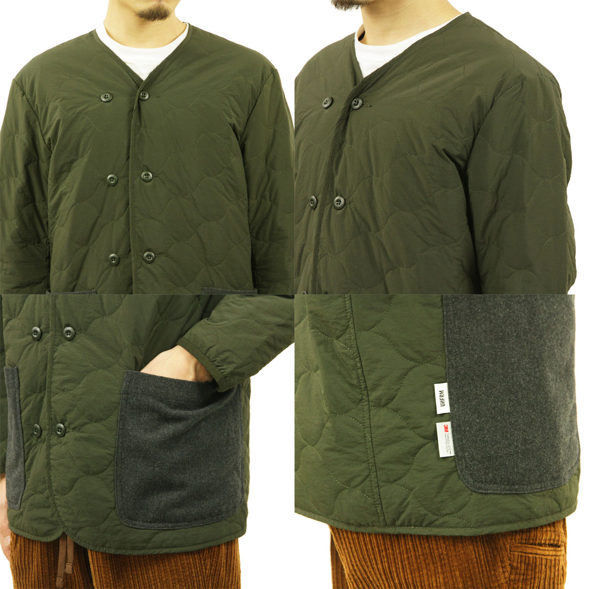��˥ե����� �����ȥɥ� ����������� ����ƥ��󥰥��㥱�å� ��� ��������Ź UNFRM OUTDOOR STANDARD �Ρ����顼���㥱�å� PACKABLE SANDWICH QUILT THINSULATE NO COLLAR JACKET AW-2190-OL OLIVE AB9B B1C C1D D4E E08F