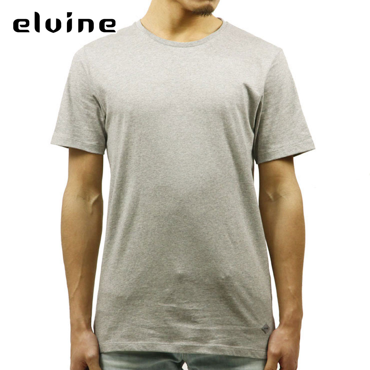 Х elvine Ź  ȾµT BASIC REGULAR FIT CREW NECK TEE GREY MELANGE 1100 112 A91B B1C C1D D1E E02F