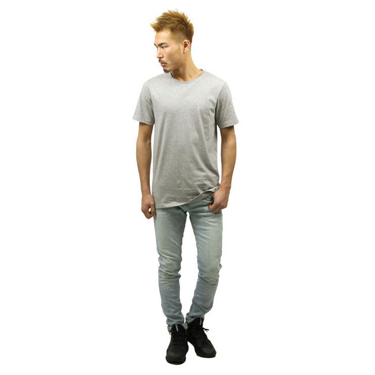 Х elvine Ź  ȾµT BASIC REGULAR FIT CREW NECK TEE GREY MELANGE 1100 112 A91B B1C C1D D1E E02F