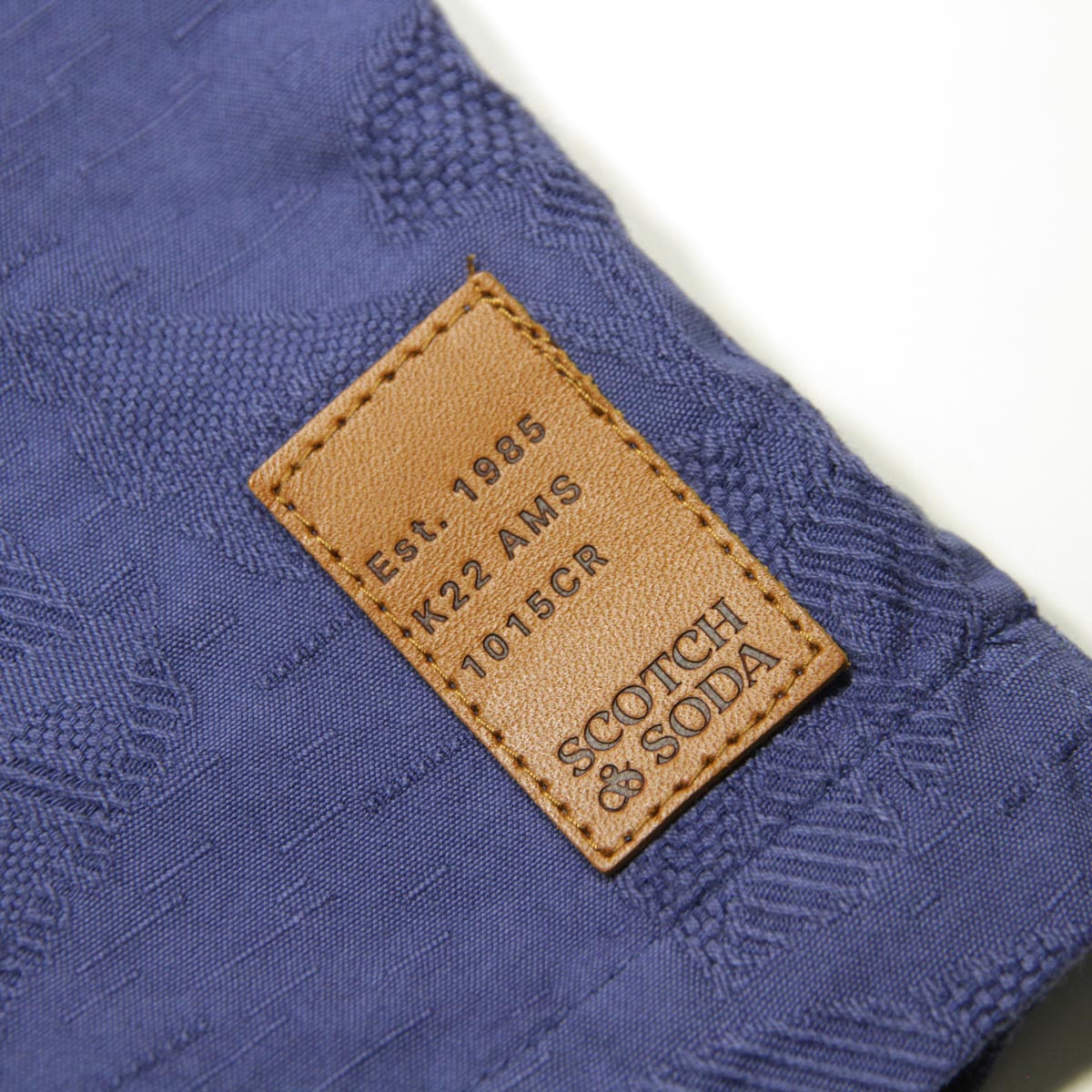�����å�����ɥ����� ��� ���ߥ���� ��������Ź SCOTCH��SODA Ⱦµ����� �����ϥ���� JACQUARD SHORTSLEEVE SHIRT 166017 4622 INDIGO