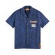 �����å�����ɥ����� ��� ���ߥ���� ��������Ź SCOTCH��SODA Ⱦµ����� �����ϥ���� JACQUARD SHORTSLEEVE SHIRT 166017 4622 INDIGO