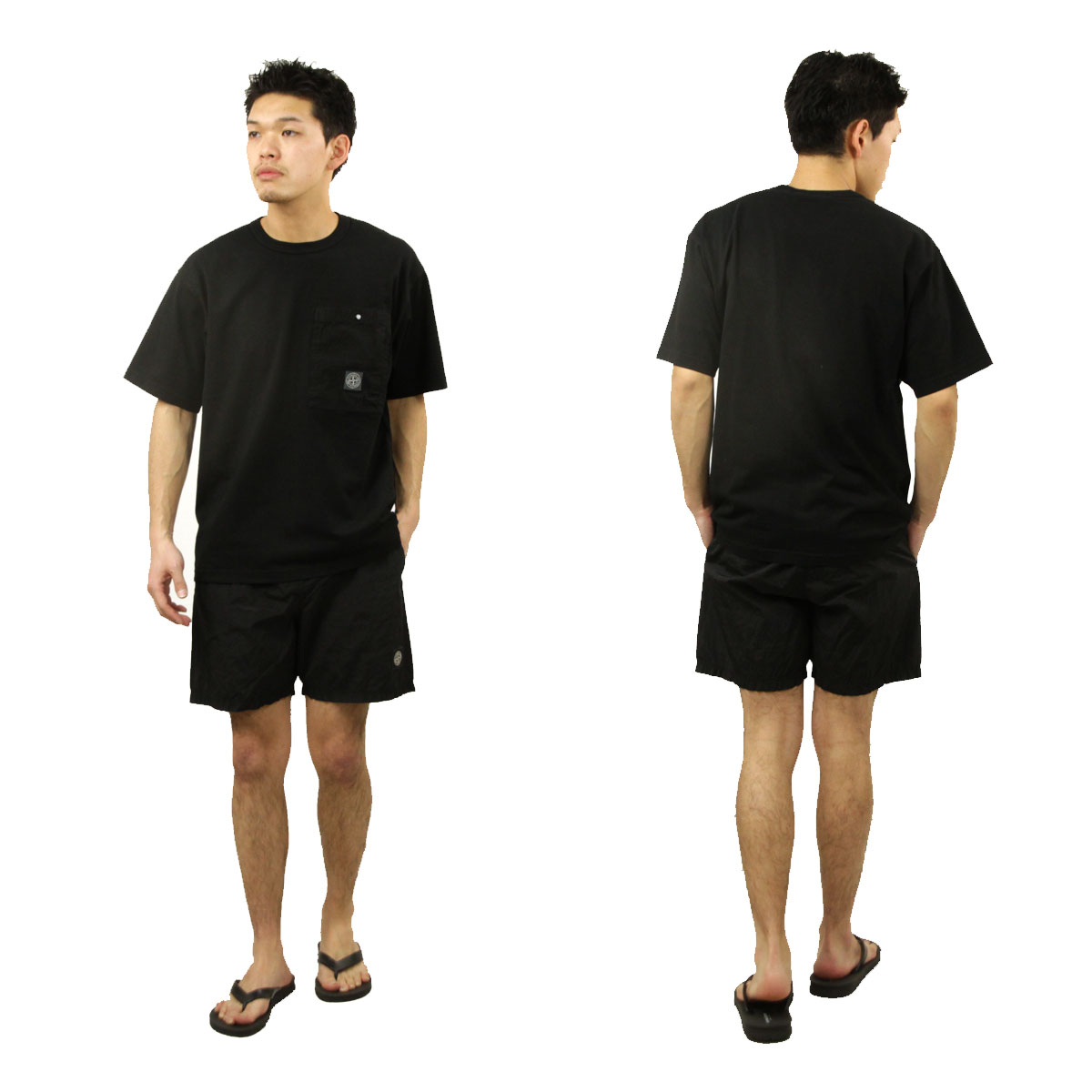 ���ȡ��󥢥����� ��� ������ѥ�� ������ STONE ISLAND �ʥ����� ���� ���� ���硼�ȥѥ�� NYLON METAL IN ECONYL REGENERATED NYLON GARMENT DYED SWIM SHORT PANTS BLACK B100004 S0043 V0029 AB4B B1C C2D D4E E13F