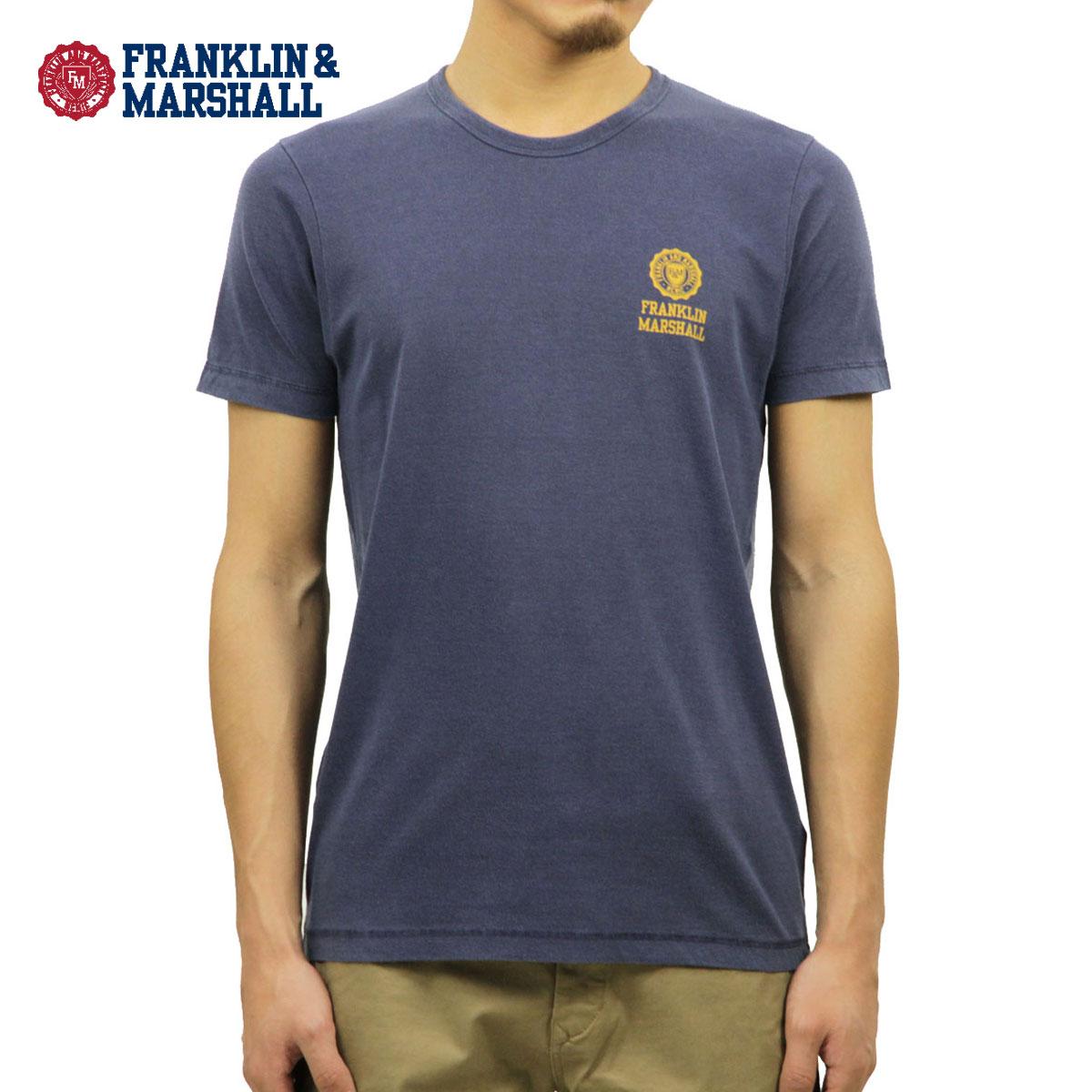 ե󥯥 ޡ T Ź FRANKLINMARSHALL ȾµT 롼ͥå  LOGO TEE NAVY TSMF172AN 45181 4005 A61B B1C C1D D1E E06F