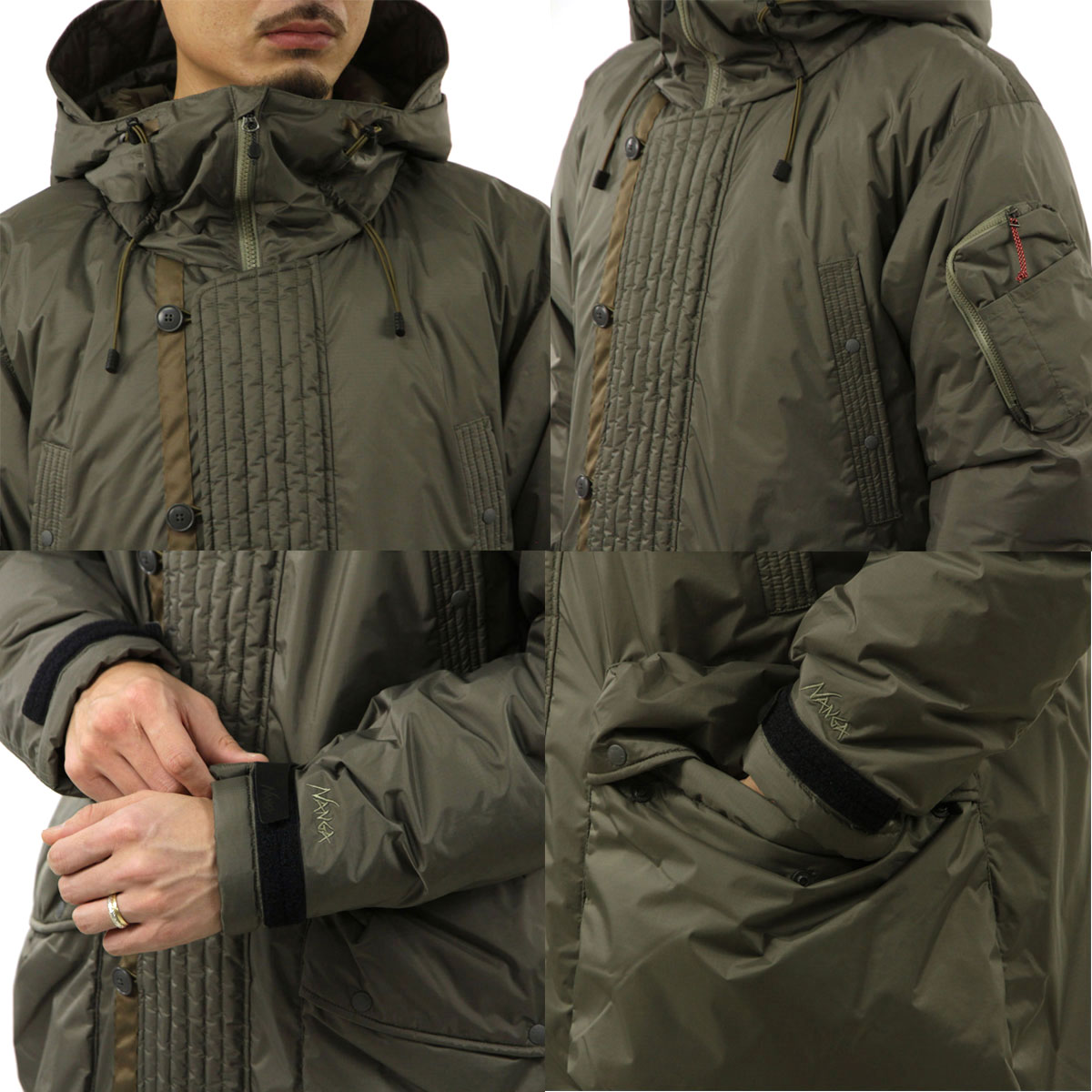 ʥ  󥸥㥱å Ź NANGA  㥱å   AURORA TEX DOWN FIELD HALF COATJACKET ND2441-1C006 M.GRY MOCA.GREY A16B B1C C1D D4E E02F