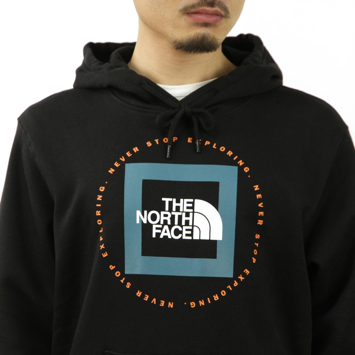 Ρե  ѡ  THE NORTH FACE  ץ륪С աǥ  GEO NSE PULLOVER HOODIE NF0A7UO7 VPA TNF BLACK / HARBOR BLUE
