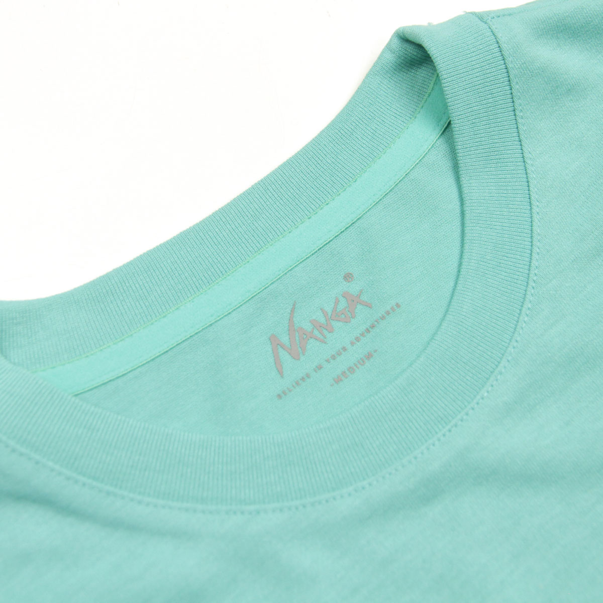 �ʥ� ��� ȾµT����� ��������Ź NANGA �ݥꥨ���ƥ� �ե졼����� DRY MIX FRAME LOGO TEE N2500-1M509A TQS TURQUOISE