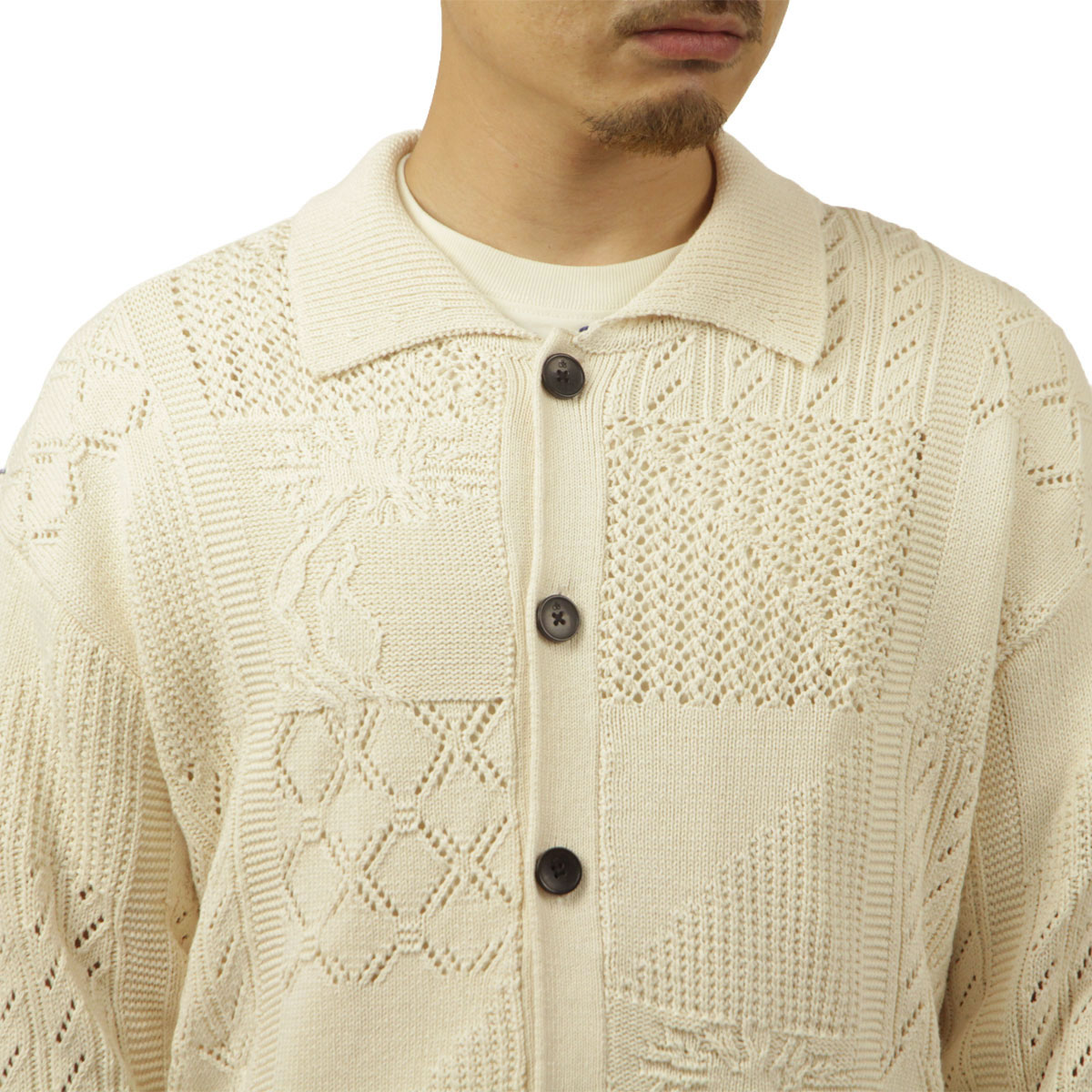 ͽ���� 9�����ͽ�� �����å�����ɥ����� ��� �����ǥ����� ��������Ź SCOTCH&SODA �ܥ�������� �˥å� �������� MULTI STITCH KNITTED CARDIGAN 183604 270 65600 30 IVORY ��EGGNOG��