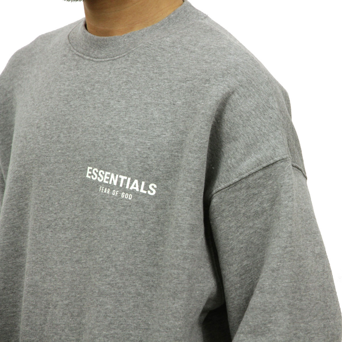 �ե������֥��å� fog essentials �������å� ��� ������ FEAR OF GOD ���å��󥷥�륺 ���롼�ͥå� ���� �������å� FOG - FEAR OF GOD ESSENTIALS LOGO CREW NECK SWEATSHIRT GREY AA5B B1C C1D D5E E02