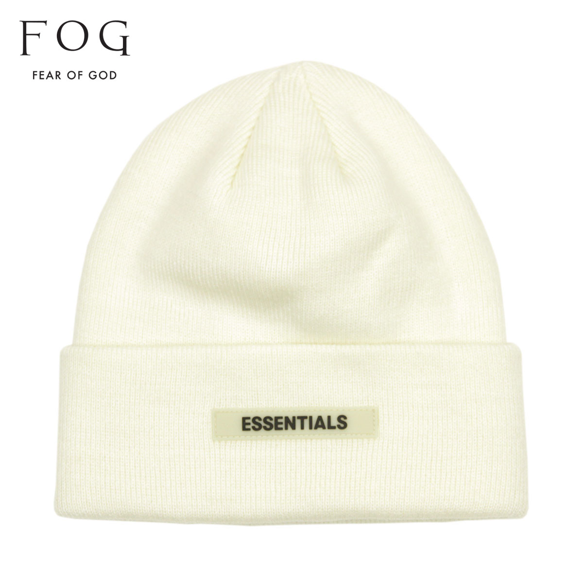 ե֥å fog essentials å  FEAR OF GOD å󥷥륺 ӡˡ ˥åȥå FOG - FEAR OF GOD ESSENTIALS CUFF BEANIE WHITE AA5B B3C C3D D4E E01