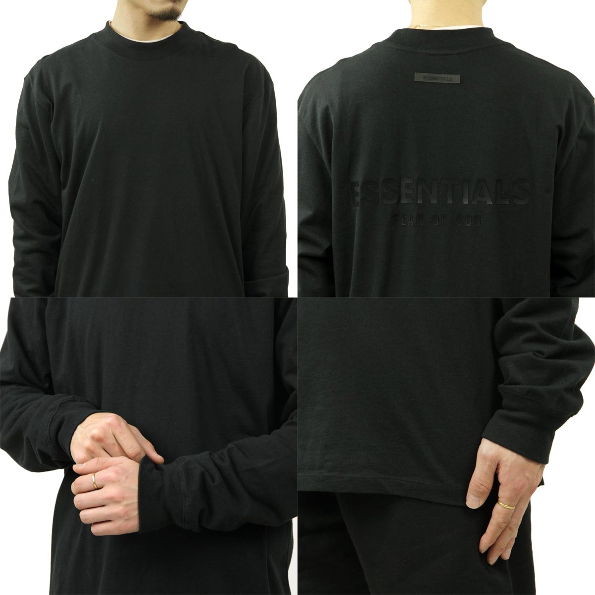 �ե������֥��å� ����T ��� ������ FEAR OF GOD ���å��󥷥�륺 ĹµT����� ����T �Хå��ץ��� ���롼�ͥå� FEAR OF GOD ESSENTIALS LONG SLEEVE T-SHIRT BLACK AA5B B1C C1D D2E E13F