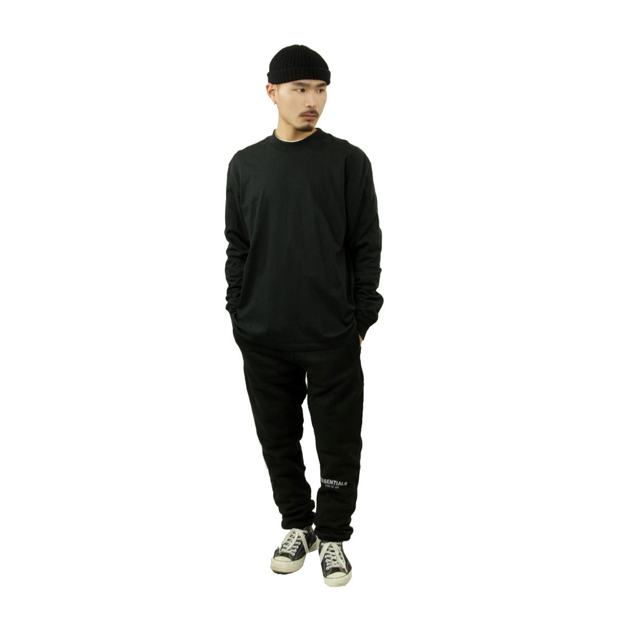 �ե������֥��å� ����T ��� ������ FEAR OF GOD ���å��󥷥�륺 ĹµT����� ����T �Хå��ץ��� ���롼�ͥå� FEAR OF GOD ESSENTIALS LONG SLEEVE T-SHIRT BLACK AA5B B1C C1D D2E E13F