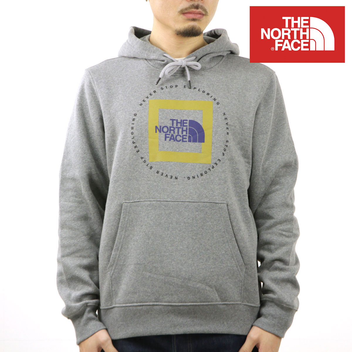 Ρե  ѡ  THE NORTH FACE  ץ륪С աǥ  GEO NSE PULLOVER HOODIE NF0A7UO7 85C TNF MEDIUM GREY HEATHER / MINERAL GOLD
