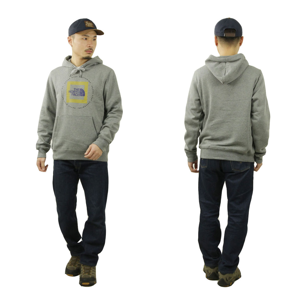 Ρե  ѡ  THE NORTH FACE  ץ륪С աǥ  GEO NSE PULLOVER HOODIE NF0A7UO7 85C TNF MEDIUM GREY HEATHER / MINERAL GOLD