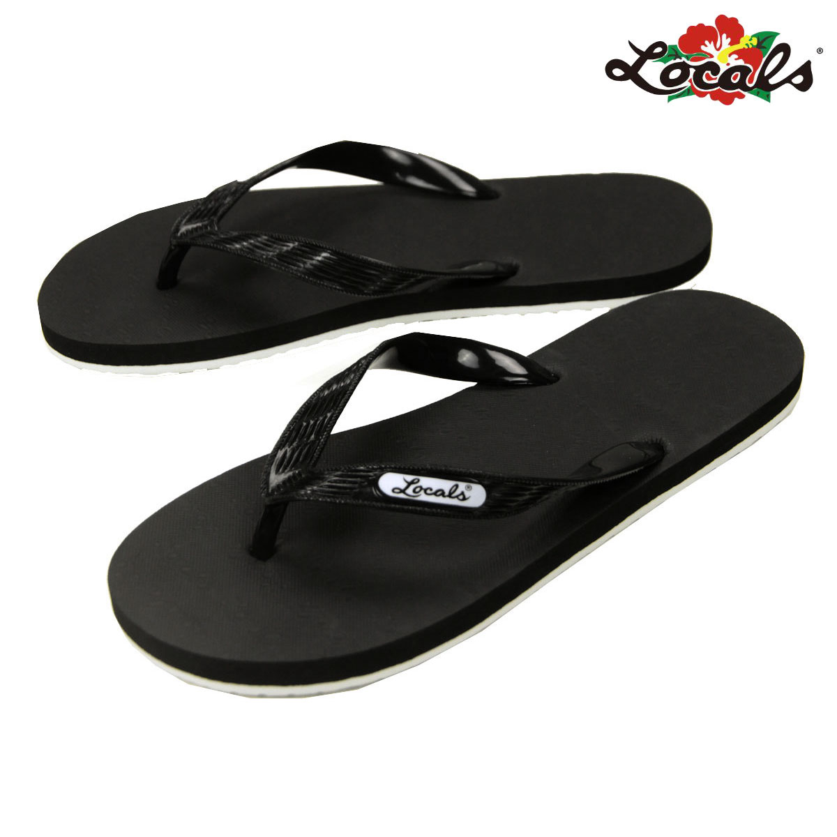 �������륺 ��� ��ǥ����� ������� ��������Ź LOCALS �ӡ���������� �ȥ󥰥������ LOCALS COMBINATION SLIPPA SANDAL JP-SN001 BLACK/WHT