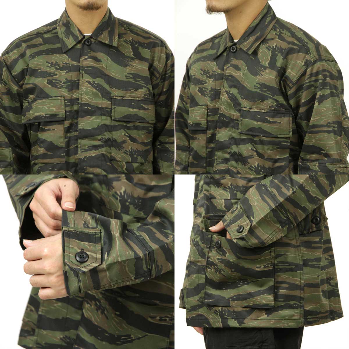������ ��� �������� ������ ROTHCO Ĺµ����� BDU����� ROTHCO TWILL BDU SHIRT 7990 TIGER STRIPE CAMO
