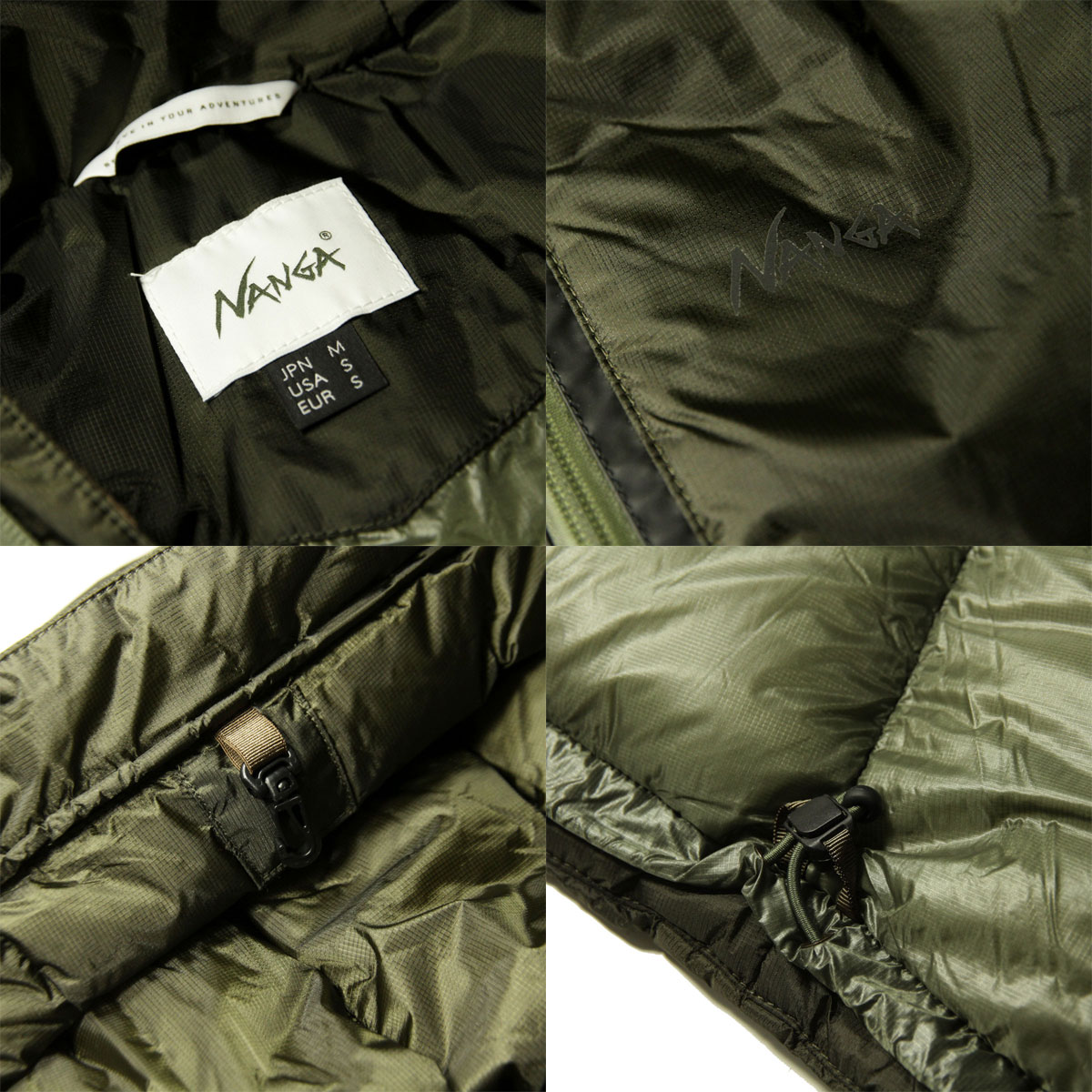 ʥ   Ź NANGA 󥸥㥱å 饤ȥ󥸥㥱å  AURORA LIGHT DOWN JACKET KHAKI A16B B1C C1D D4E E05F