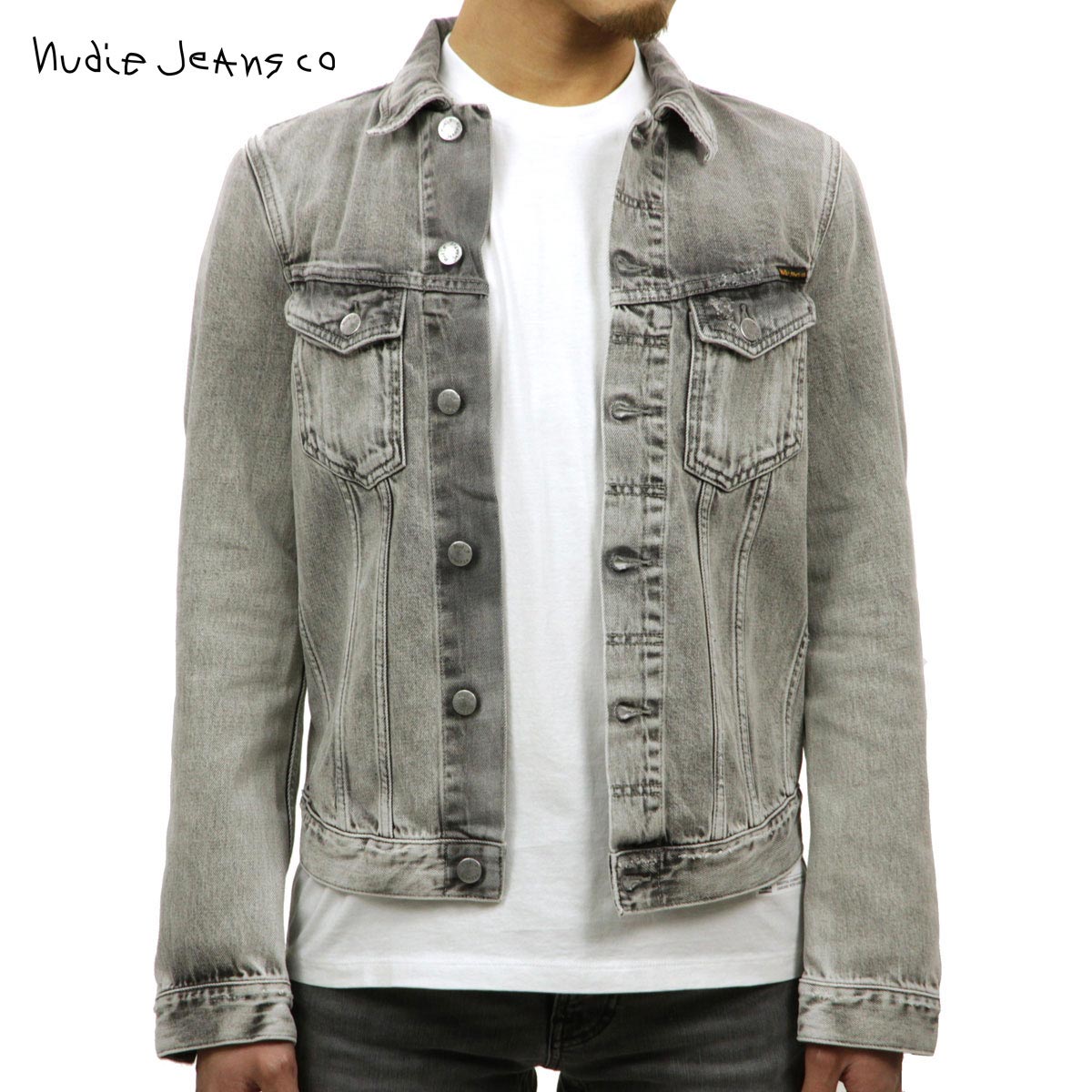�̡��ǥ��������� �������� ��� ��������Ź Nudie Jeans ���㥱�å�  �ǥ˥ॸ�㥱�å� BILLY LIGHT GREY TRASHED DENIM JACKET DENIM B26 160617 5012 A62B B1C C1D D4E E02F