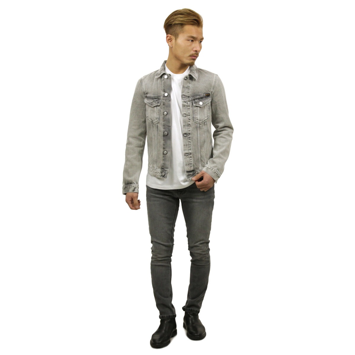 �̡��ǥ��������� �������� ��� ��������Ź Nudie Jeans ���㥱�å�  �ǥ˥ॸ�㥱�å� BILLY LIGHT GREY TRASHED DENIM JACKET DENIM B26 160617 5012 A62B B1C C1D D4E E02F