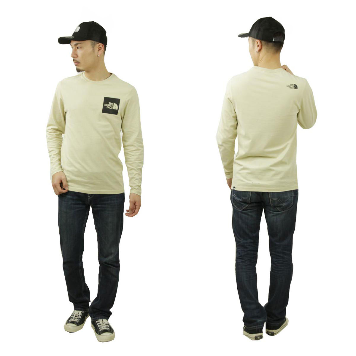 �Ρ����ե����� ��� ĹµT����� ������ THE NORTH FACE ���롼�ͥå� ���� LONG SLEEVE FINE TEE - EU NF0A37FT 3X4 GRAVEL