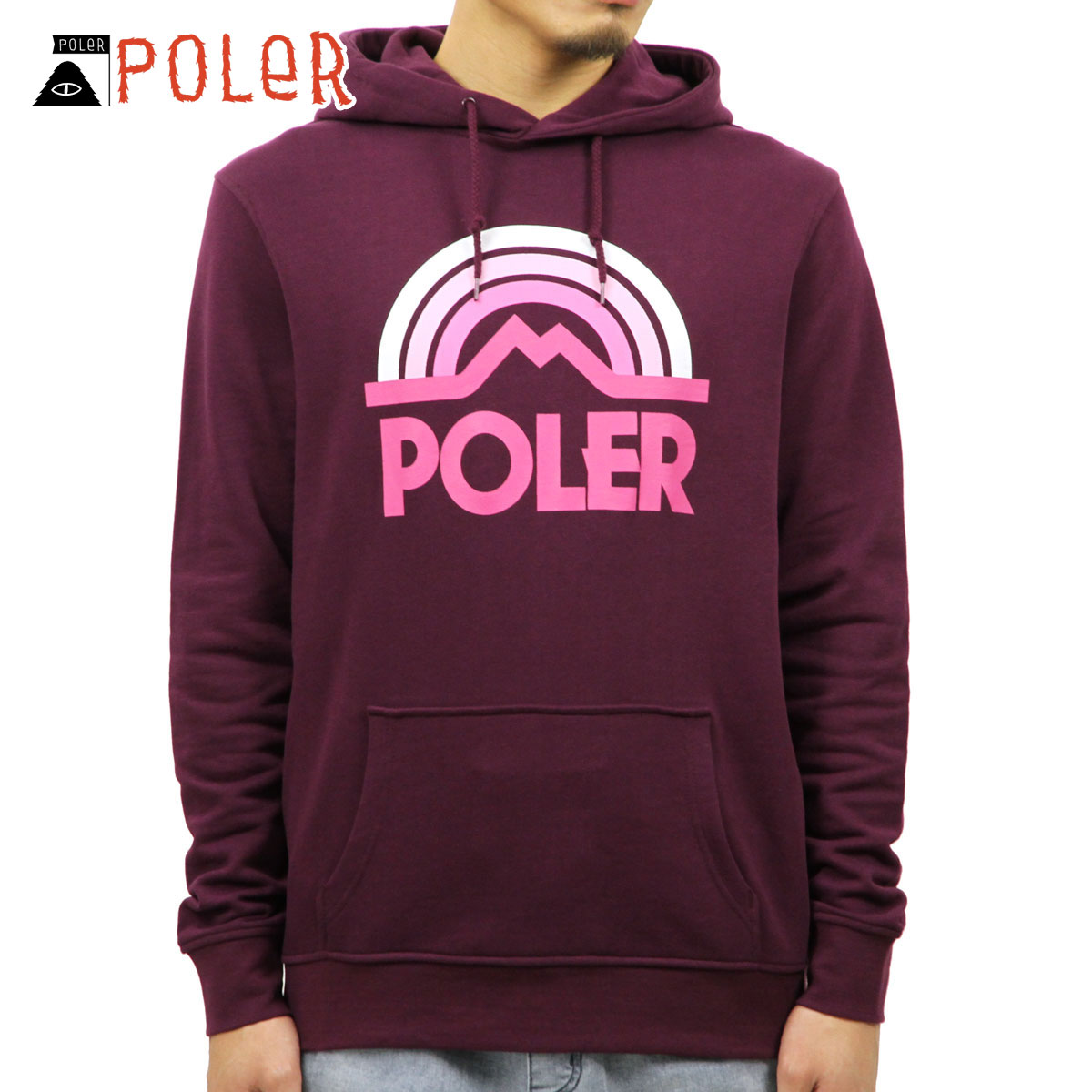 �ݡ��顼 �ѡ����� ��� ��������Ź POLER �ץ륪���С��ѡ����� MOUNTAIN RAINBOW HOODIE 21260001-GRP GRAPE A79B B1C C1D D5E E11F