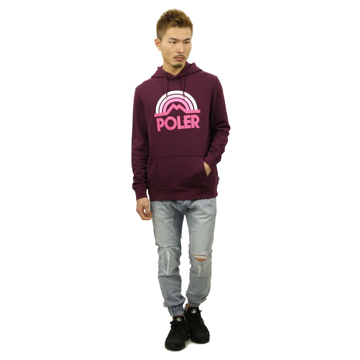 �ݡ��顼 �ѡ����� ��� ��������Ź POLER �ץ륪���С��ѡ����� MOUNTAIN RAINBOW HOODIE 21260001-GRP GRAPE A79B B1C C1D D5E E11F