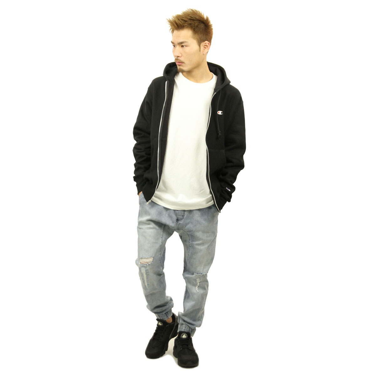 �����ԥ��� CHAMPION ������ ��� ��С����������� ���åץ��åץѡ����� REVERSE WEAVE HEAVYWEIGHT 12oz ZIP UP HOODIE GF69 BLACK AA4B B1C C1D D5E E13F