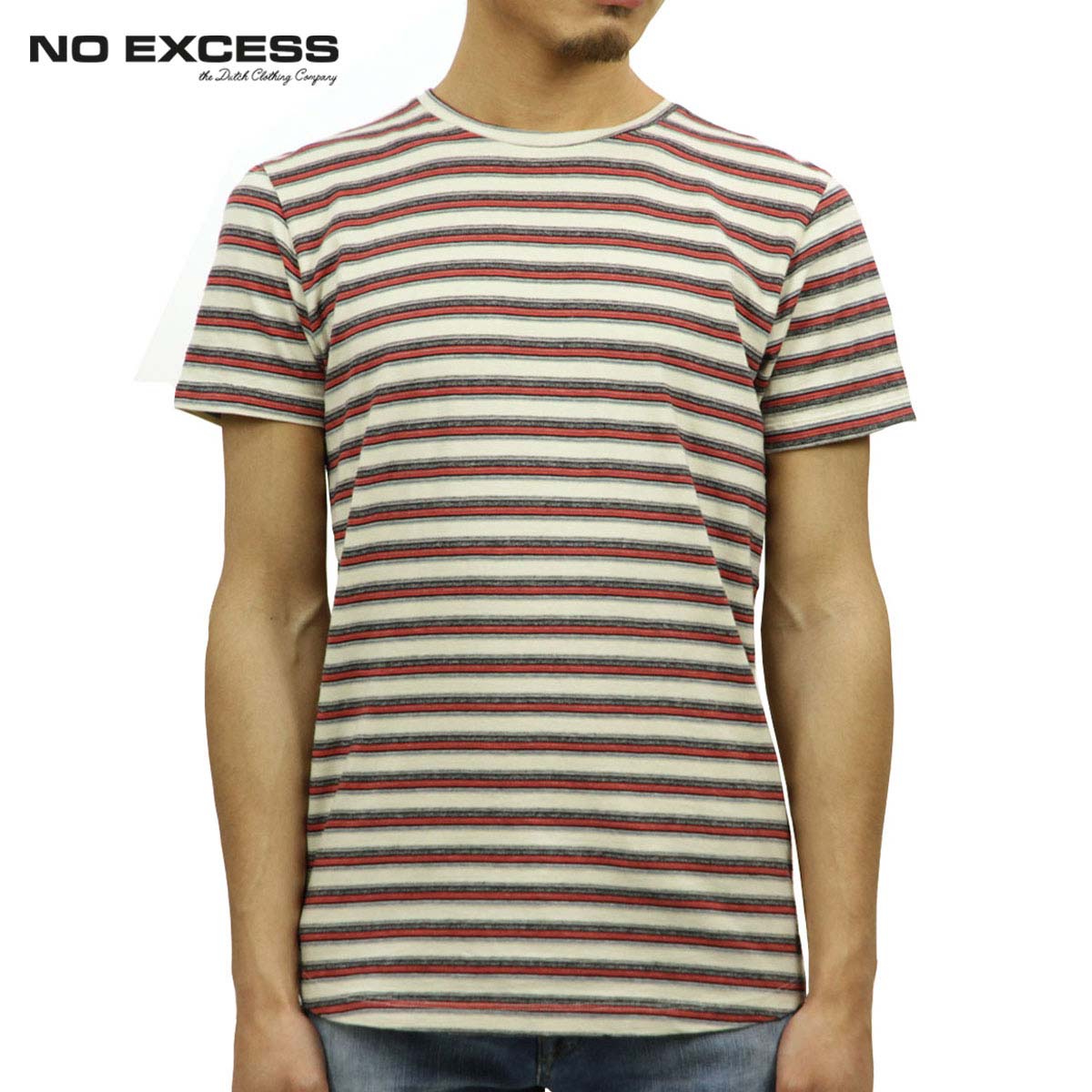 �Ρ��������� T����� ��������Ź NO EXCESS ȾµT����� ���롼�ͥå�  YARN DYED STRIPE TEE 350356 187 A67B B1C C1D D1E E11F