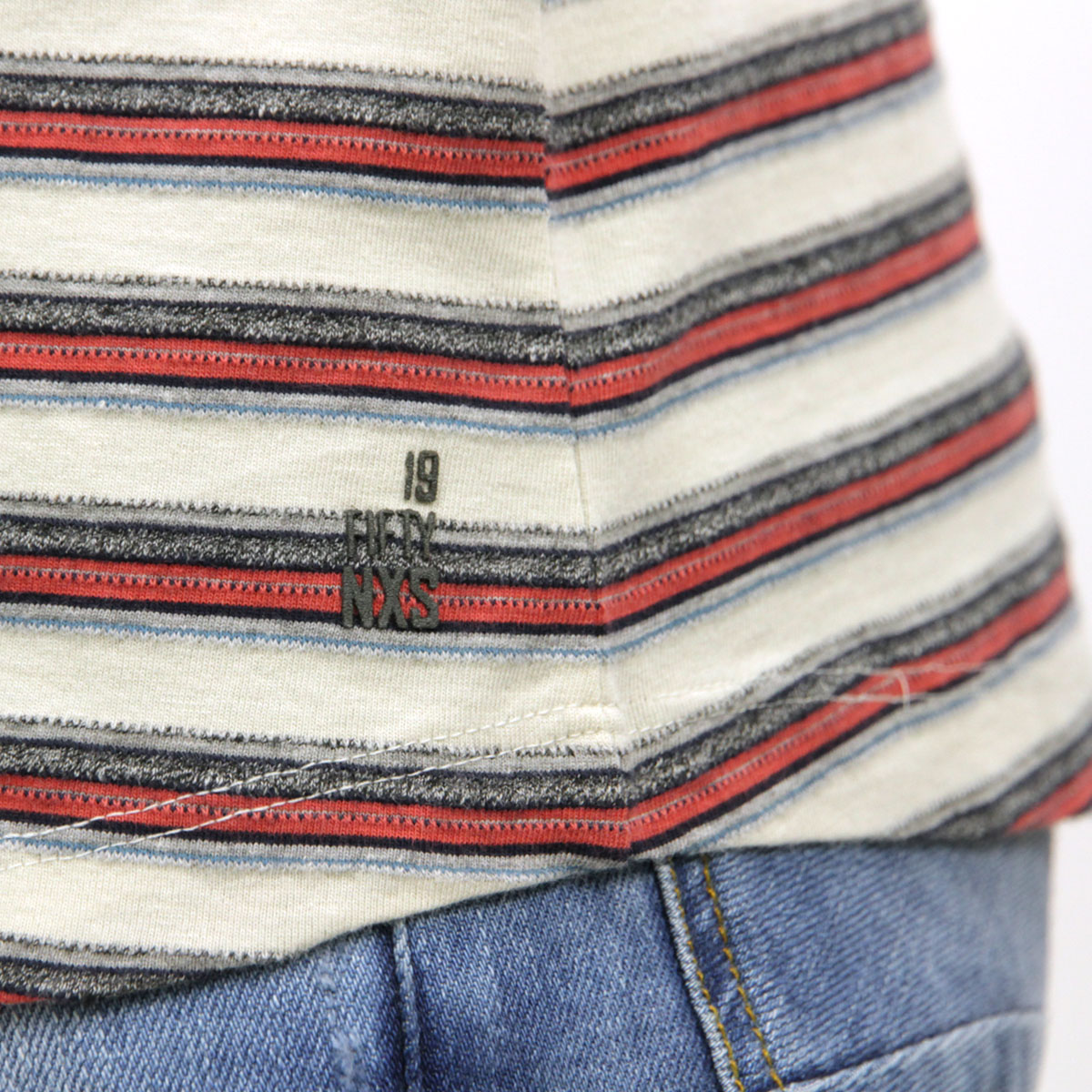 �Ρ��������� T����� ��������Ź NO EXCESS ȾµT����� ���롼�ͥå�  YARN DYED STRIPE TEE 350356 187 A67B B1C C1D D1E E11F