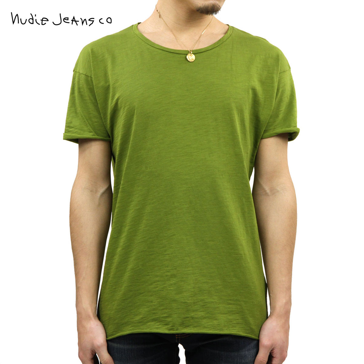 ̡ǥ T Ź Nudie Jeans ȾµT 롼ͥå ROGER SLUB CREW TEE SHIRT PEA G22 131484 A62B B1C C1D D1E E08F