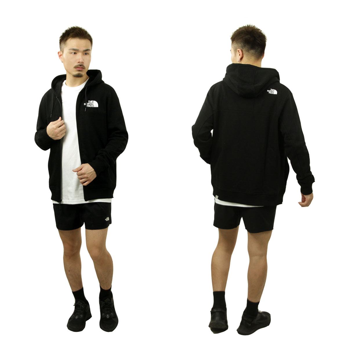 �Ρ����ե����� ��� �ѡ����� ������ THE NORTH FACE ���� ���åץ��å� �ա��ǥ��� ICON FULL ZIP HOODIE NF0A7X1Y JK3 TNF BLACK