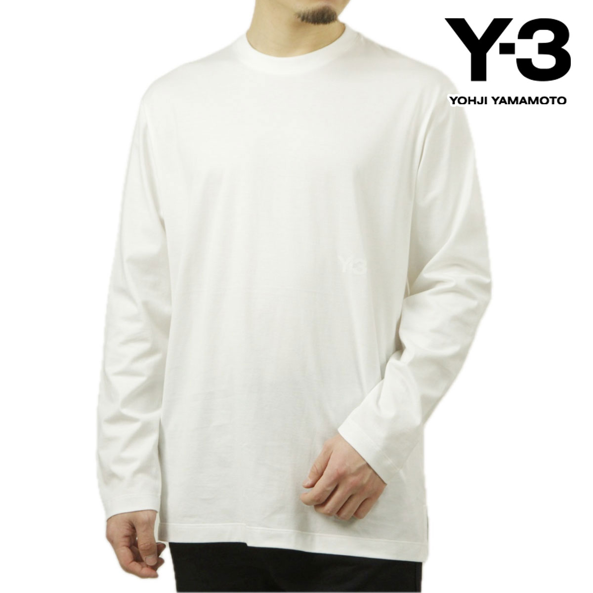 磻꡼  ĹµT  Y-3 롼ͥå åȥ T U LS TEE LONG SLEEVE T-SHIRT JD9832 CORE WHITE
