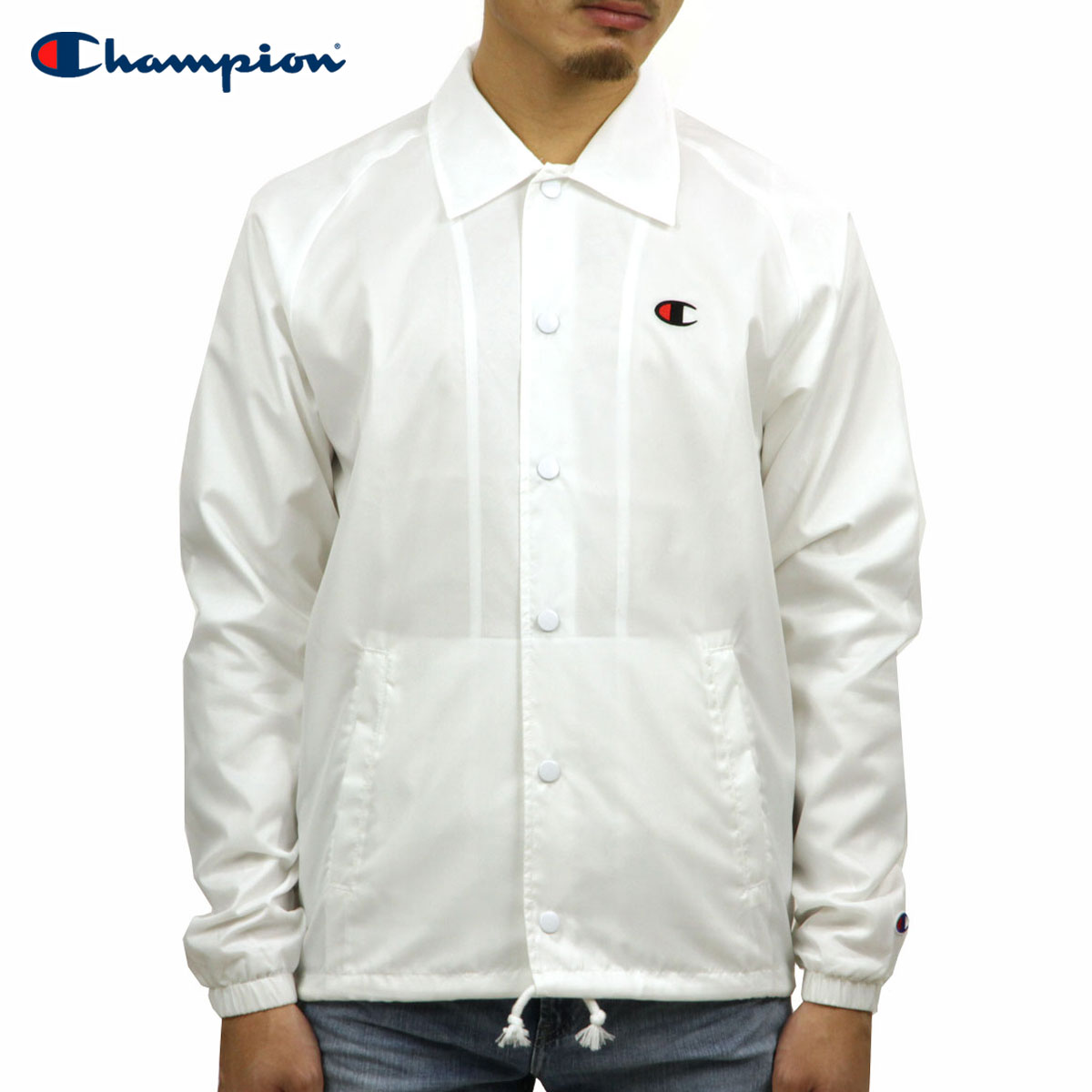 �����ԥ��� CHAMPION ������ ��� ���������㥱�å� �������� COACHES JACKET WEST BREAKER EDITION V0100 WHITE AA4B B1C C1D D4E E01F