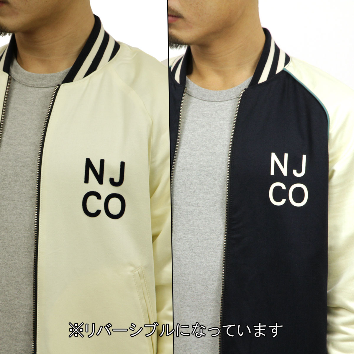 �̡��ǥ��������� �������� ��� ��������Ź Nudie Jeans ���㥱�å�  ���������ॸ�㥱�å� ��������� MARK BASEBALL JACKET OFFWHITE/NAVY W19 160619 5020 A62B B1C C1D D4E E01F