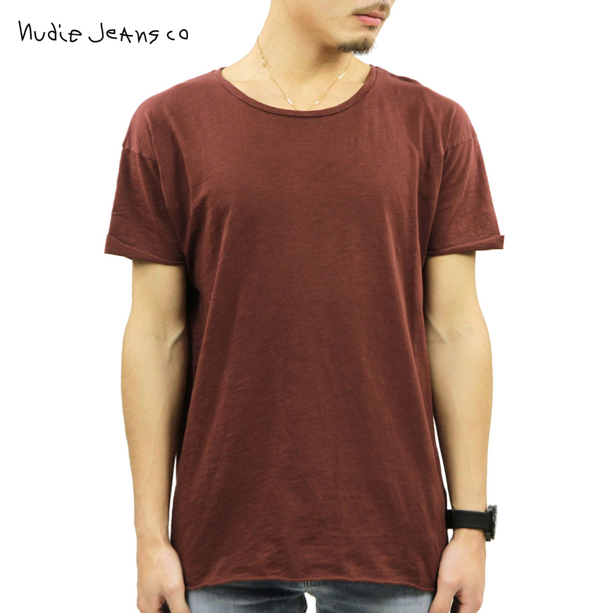 ̡ǥ T Ź Nudie Jeans ȾµT 롼ͥå ROGER SLUB CREW TEE SHIRT PLUM P03 131484 A62B B1C C1D D1E E11F