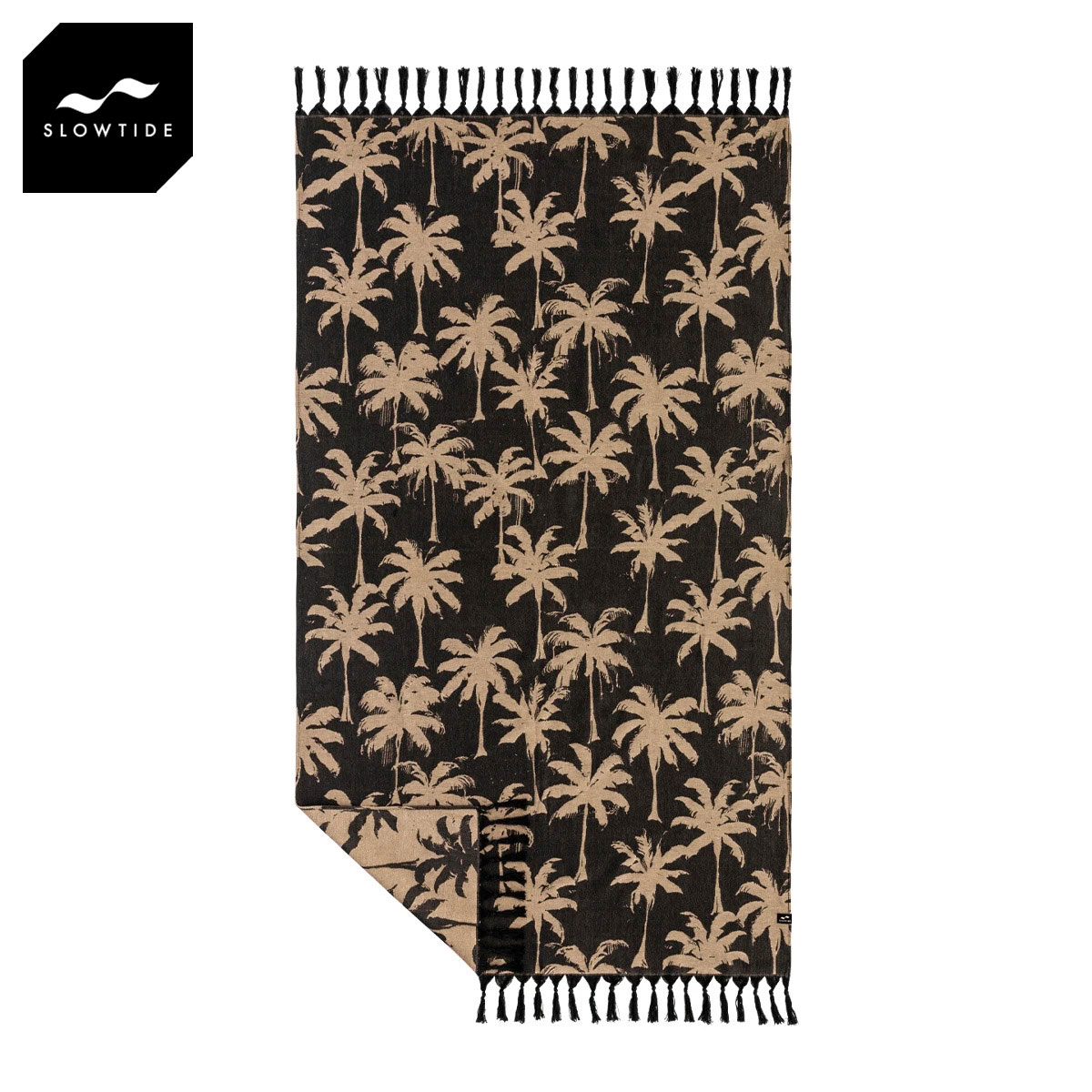   Ź SLOWTIDE  ӡ LORETO FRINGE BEACH BATH TURKISH TOWEL ST342 BLACK A97B B3C CBD D0E E13F