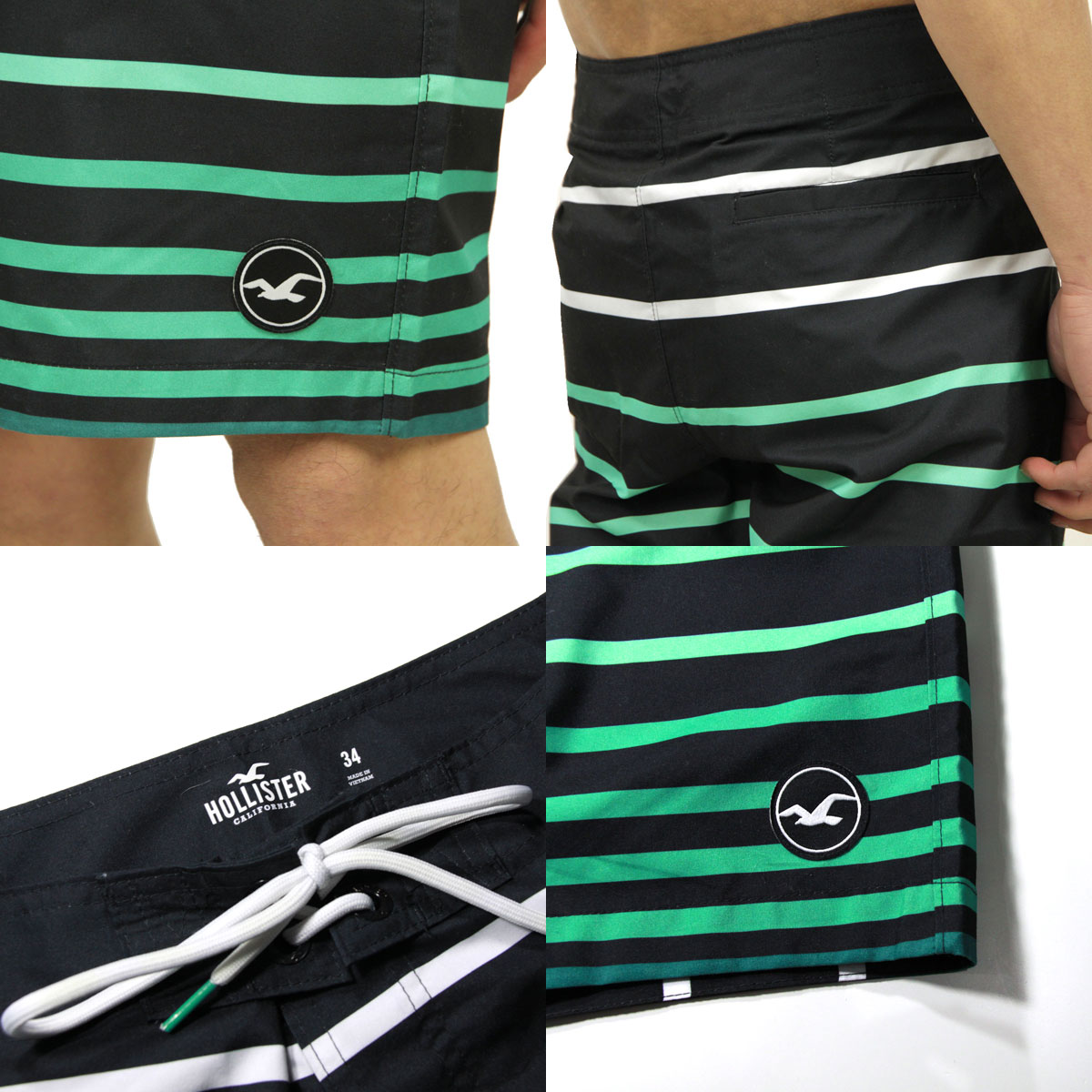 �ۥꥹ���� ���� ��� ������ HOLLISTER ������ѥ��  Patterned Classic Fit Boardshort 333-340-0497-904 A03B B1C C2D D7E E06F