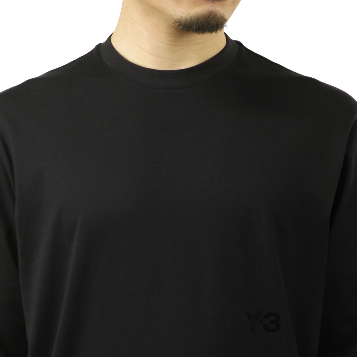 磻꡼  ĹµT  Y-3 롼ͥå åȥ T U LS TEE LONG SLEEVE T-SHIRT IW0068 BLACK
