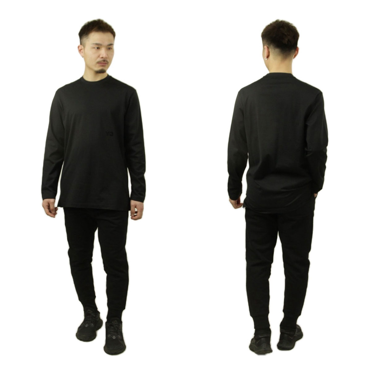 磻꡼  ĹµT  Y-3 롼ͥå åȥ T U LS TEE LONG SLEEVE T-SHIRT IW0068 BLACK