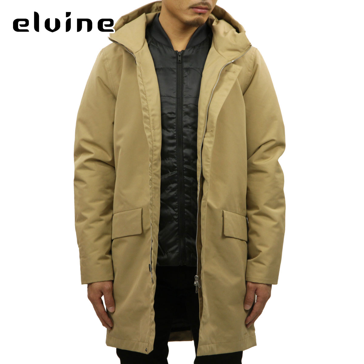 ����Х��� elvine ��������Ź ��� �������� �ա��ɥ��㥱�å� ELOF THERMOSOFT LONG JACKET 183019 CAMEL A91B B1C C1D D4E E18F