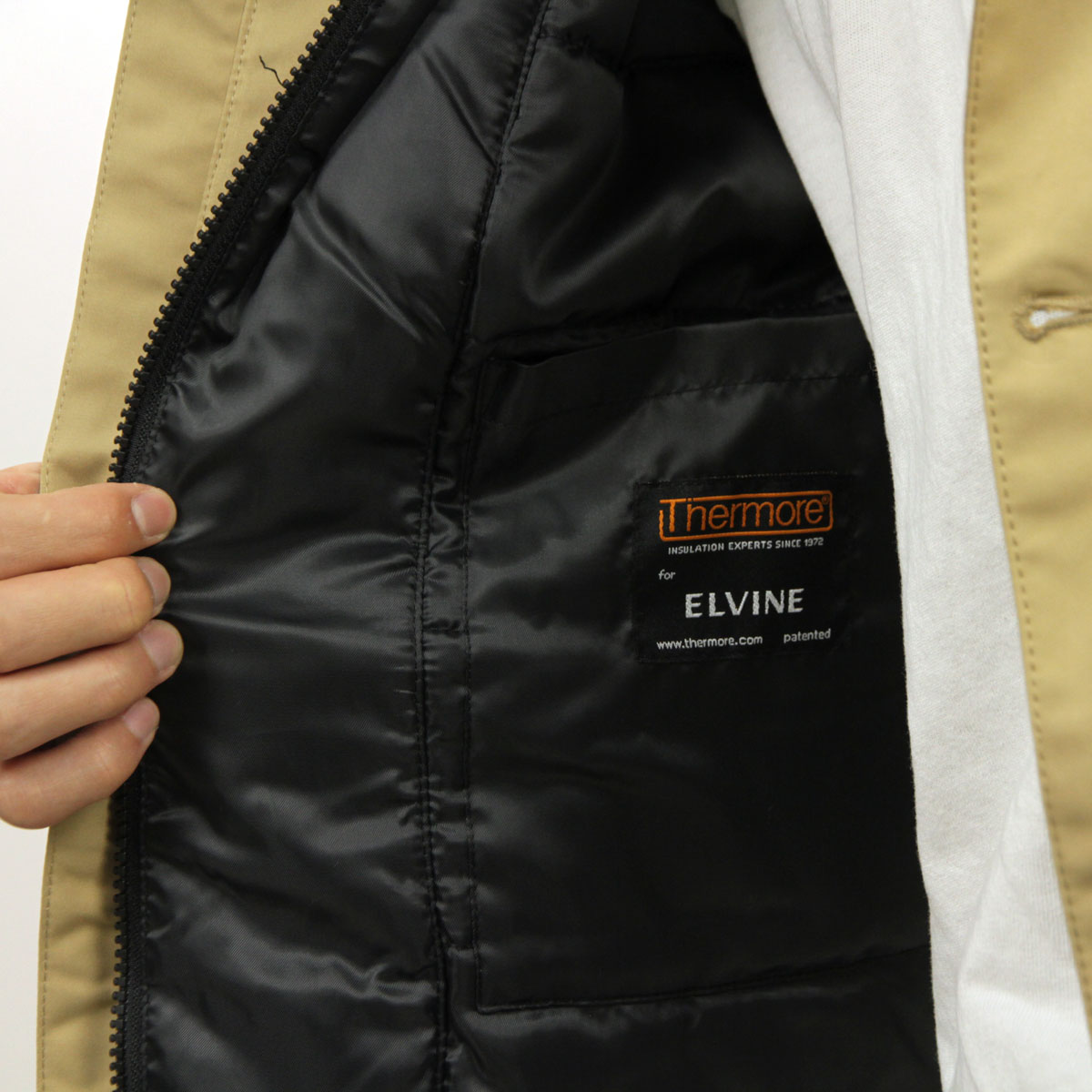 ����Х��� elvine ��������Ź ��� �������� �ա��ɥ��㥱�å� ELOF THERMOSOFT LONG JACKET 183019 CAMEL A91B B1C C1D D4E E18F