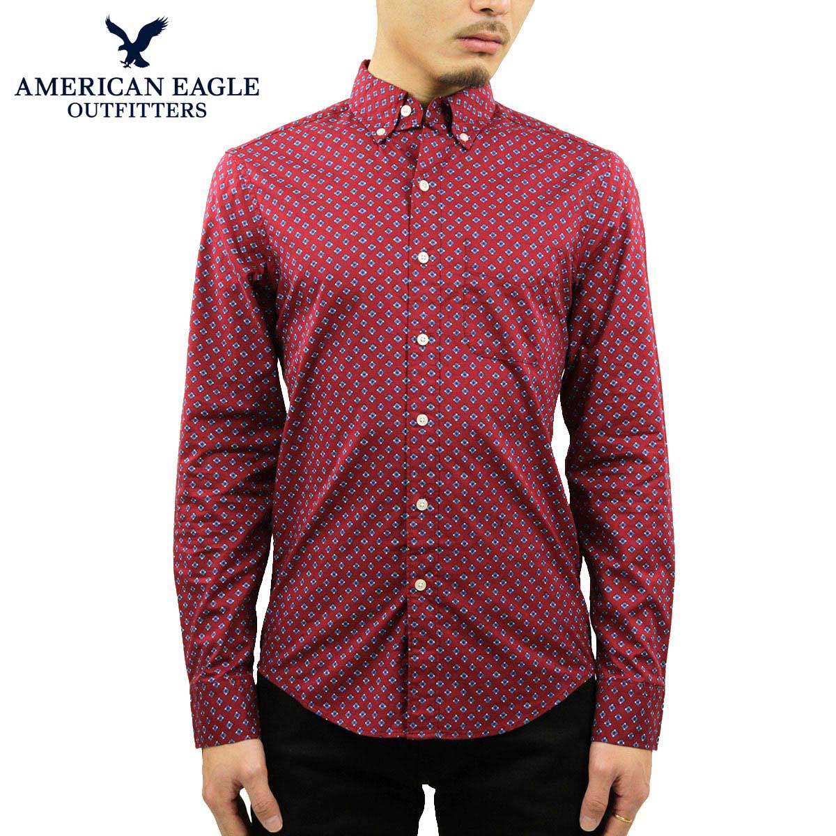����ꥫ�󥤡����� ����� ��� ������ AMERICAN EAGLE Ĺµ����� �ܥ�������󥷥�� AE POPLIN BUTTON UP SHIRT 0153-1602-622 A04B B1C C1D D6E E11F