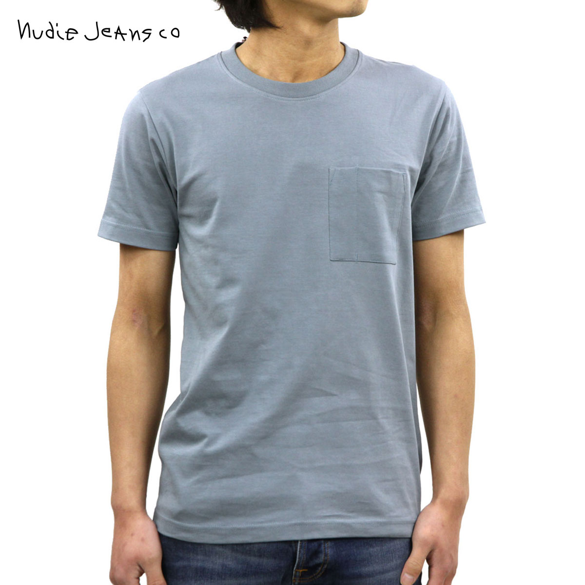 ̡ǥ T Ź Nudie Jeans ȾµT ݥåT KURT WORKER TEE BLUE METAL C29 131532 A62B B1C C1D D1E E07F