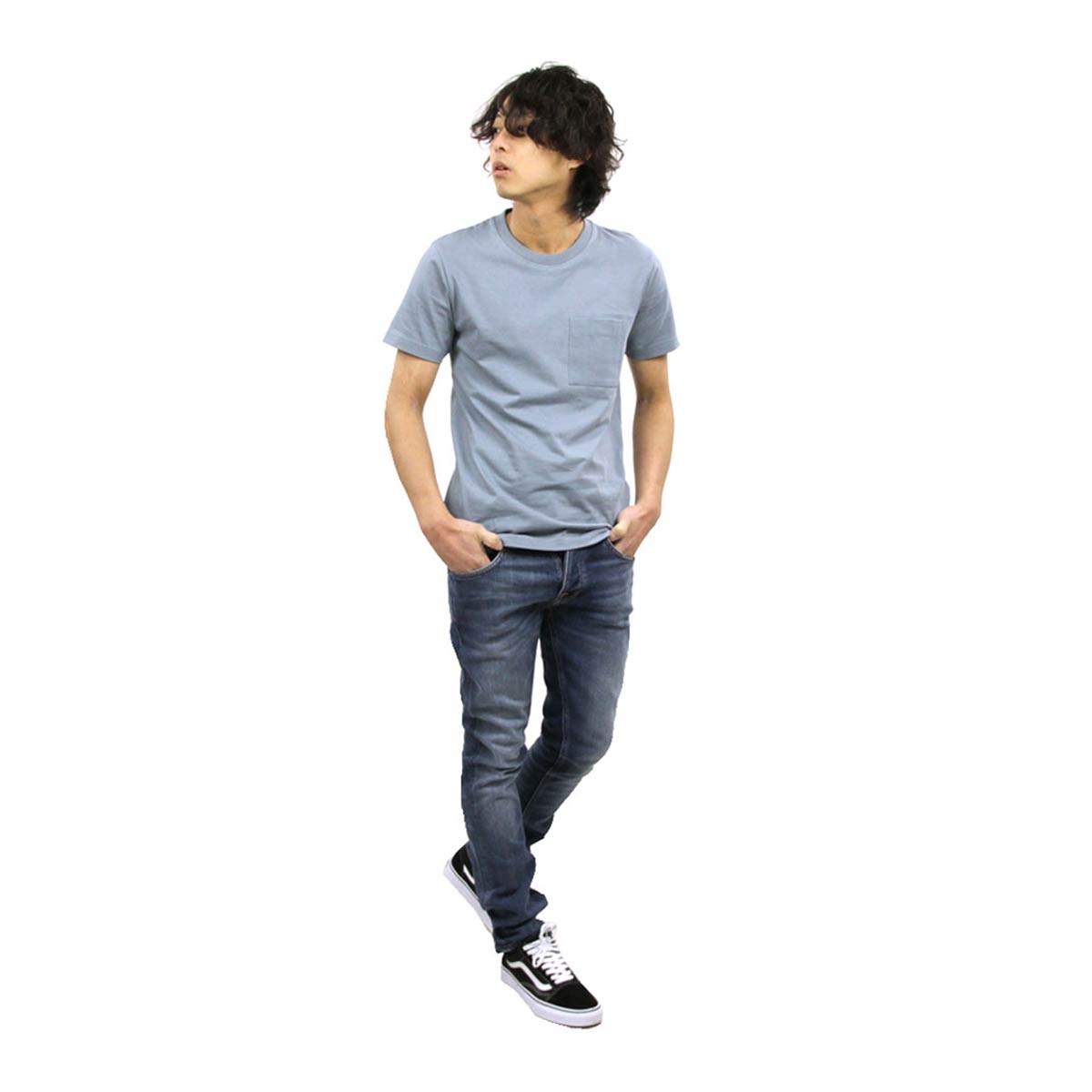 ̡ǥ T Ź Nudie Jeans ȾµT ݥåT KURT WORKER TEE BLUE METAL C29 131532 A62B B1C C1D D1E E07F