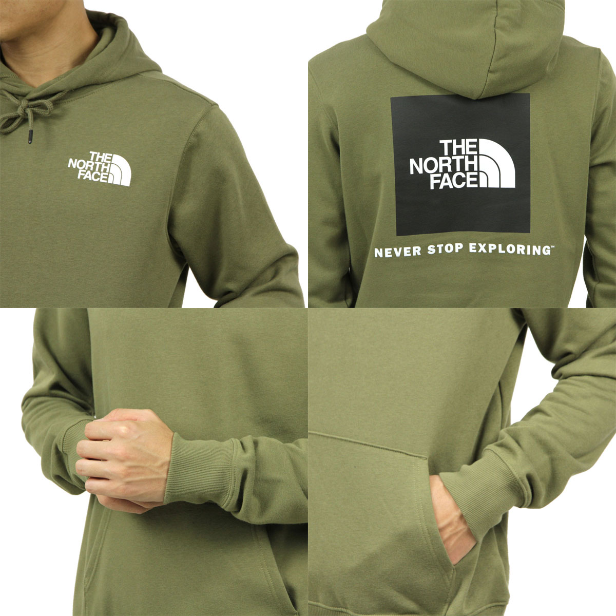 Ρե ѡ   THE NORTH FACE ץ륪Сѡ Хåץ  BOX NSE PULLOVER HOODIE NF0A4761 BURNT OLIVE GREEN A14B B1C C1D D5E E08F
