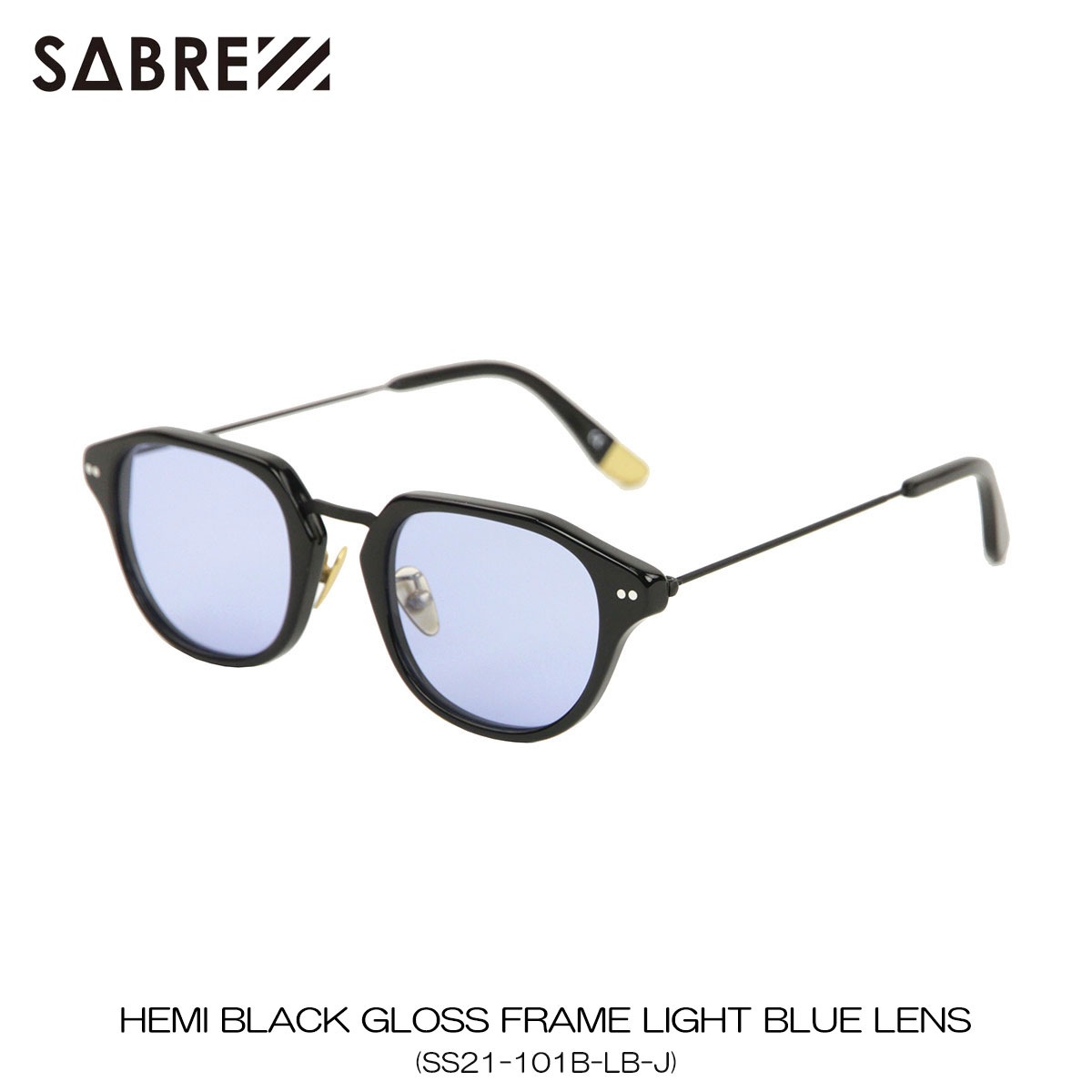 С 󥰥饹 Ź SABRE 󥰥饹 HEMI BLACK GLOSS FRAME SUNGLASS LIGHT BLUE LENS SS21-101B-LB-J A55B B3C C3D D1E E13F