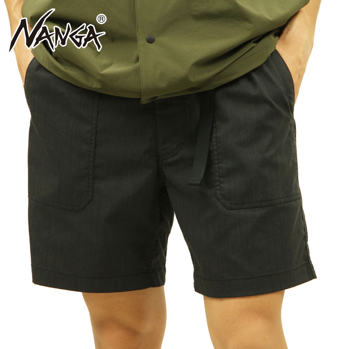 �ʥ� �ܥȥॹ ��� ��������Ź NANGA ���硼�ȥѥ�� �ʥ����󥷥硼�ȥѥ�� HINOC RIPSTOP FIELD SHORTS NW2421-1I208-A BLACK A16B B1C C2D D4E E13F