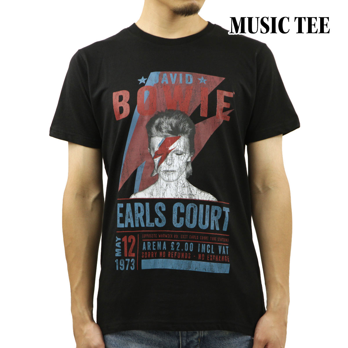 ߥ塼åƥ  ХT  MUSIC TEE åT ǥåɡܥ 륺 DAVID BOWIE EARLS COURT MUSIC TEE